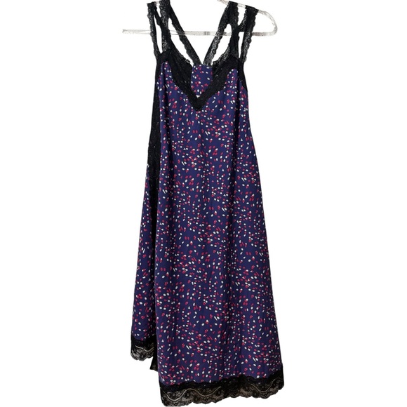 KOCHÉ COLLECTIVE Purple / Black Lace Trim Dot Romantic Slip Dress 36 /‎ 4 $364 - Picture 5 of 9
